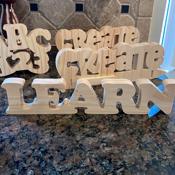 NEW Natural Wood Standing Signs for Classroom - Picture 5 of 15